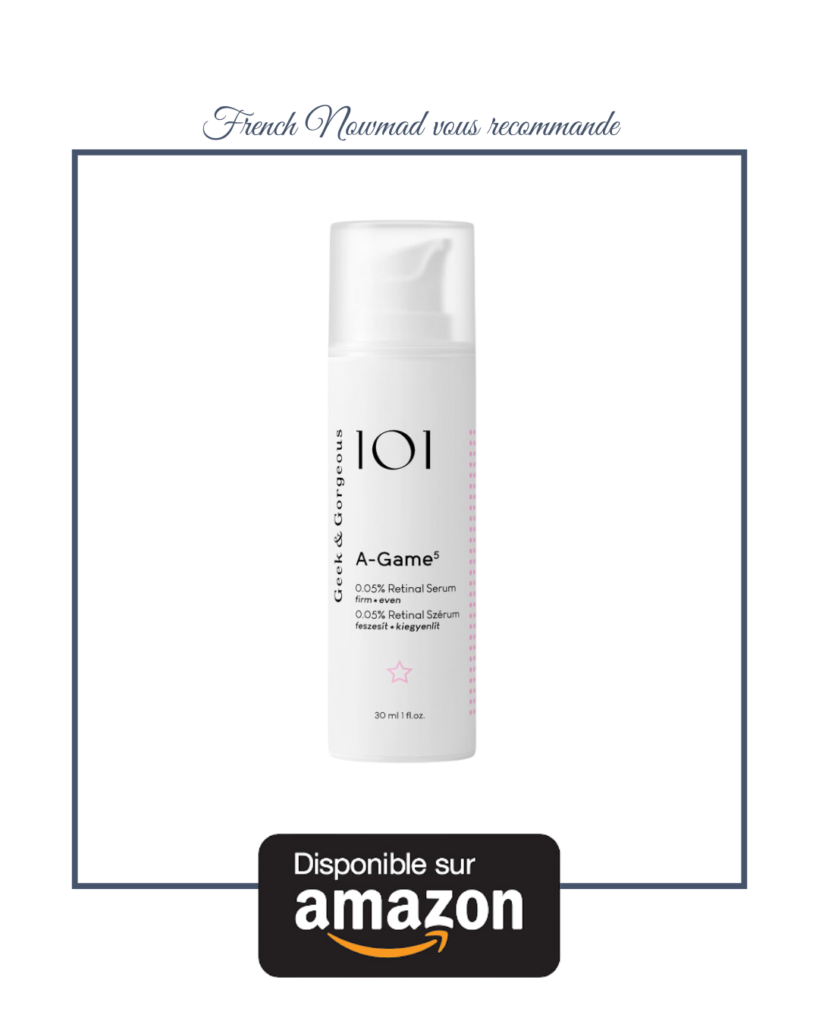 Sérum rétinal 0,05% le plus petit dosage pour commencer en douceur le rétinol.