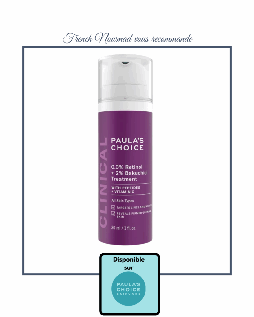 Paula's choice le sérum au rétinol et bakuchiol pour votre routine minimaliste.